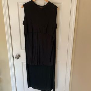 IZZUE COLLECTION Black Short T Shirt Dress Size 36
